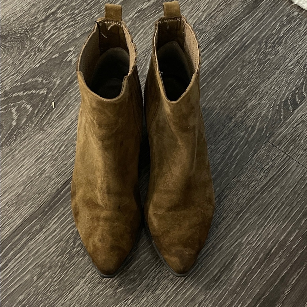Marc Fisher Brown Ankle Boots